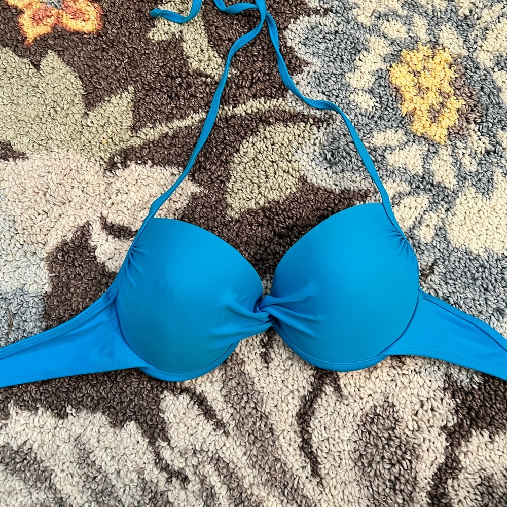 Blue Push-up Bikini Top